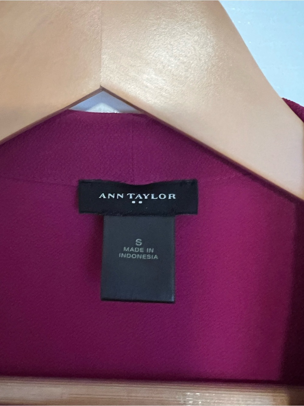 Ann Taylor Tie-Neck Blouse - Magenta - Picture 3 of 8